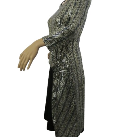 Frank Lyman Design High-Low 3/4 Sleeve Sparkling Top - Picture 8 of 11